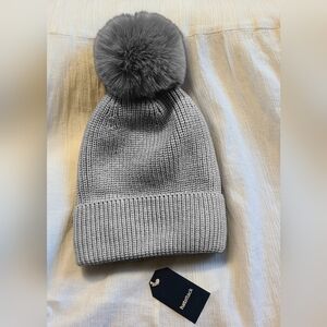 Hat Attack Wintertime Knit Beanie Hat With Pom